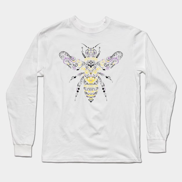 ornate honey bee Long Sleeve T-Shirt by somatosis